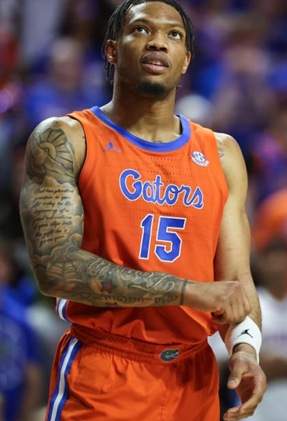 Mens Youth Florida Gators #15 Alijah Martin 2025 White College Basketball Game Jersey