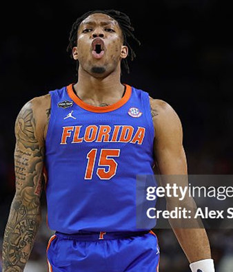 Mens Youth Florida Gators #15 Alijah Martin 2025 Royal College Basketball Game Jersey