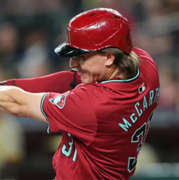 Mens Arizona Diamondbacks #31 Jake McCarthy Nike Crimson Alternate Limited Jersey