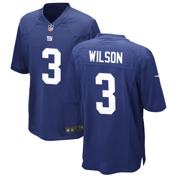Men's New York Giants #3 Russell Wilson Nike Royal Team Color Vapor Untouchable Limited Jersey