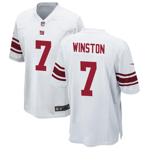 Men's New York Giants #7 Jameis Winston Nike White Vapor Untouchable Limited Jersey