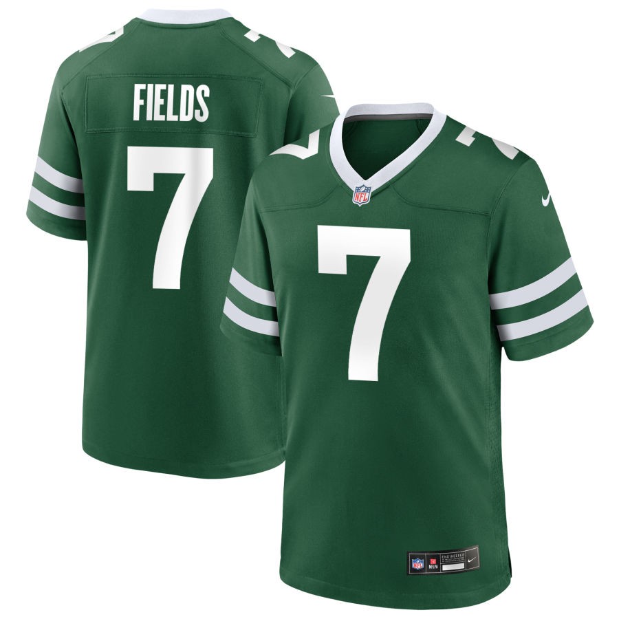 Men's New York Jets #7 Justin Fields Nike Legacy Green Vapor F.U.S.E. Limited Jersey