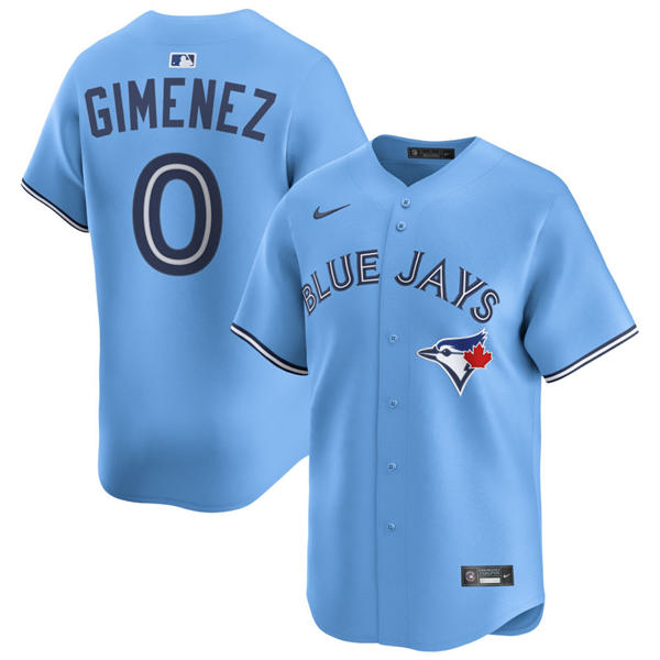 Mens Toronto Blue Jays #0 Andres Gimenez Nike Powder Blue Alternate Limited Player Jersey