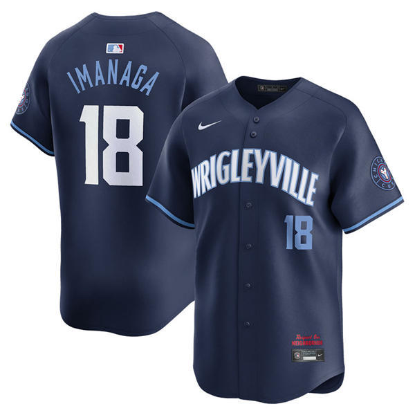 Youth Chicago Cubs #18 Shota Imanaga Navy City Connect Limited Jersey