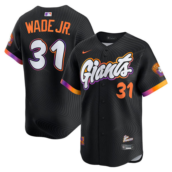 Mens San Francisco Giants #31 LaMonte Wade Jr. Nike Anthracite 2025 City Connect 2.0 Limited Player Jersey