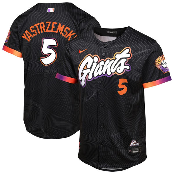 Mens San Francisco Giants #5 Mike Yastrzemski Nike Anthracite 2025 City Connect Limited Player Jersey